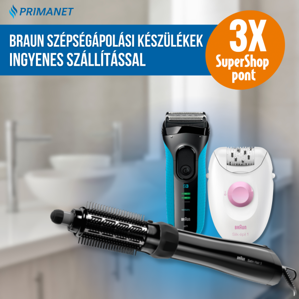 Braun szépségápolási készülékek INGYEN kiszállítással és TRIPLA SuperShop ponttal!