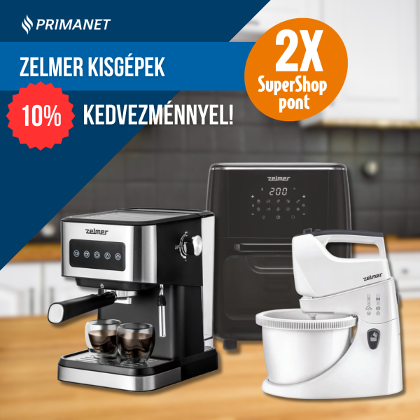 Zelmer kisgépek 10% kedvezménnyel és DUPLA SuperShop ponttal!