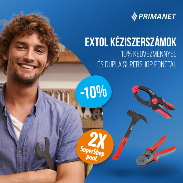 EXTOL kéziszerszámok 10% kedvezménnyel és DUPLA SuperShop ponttal!