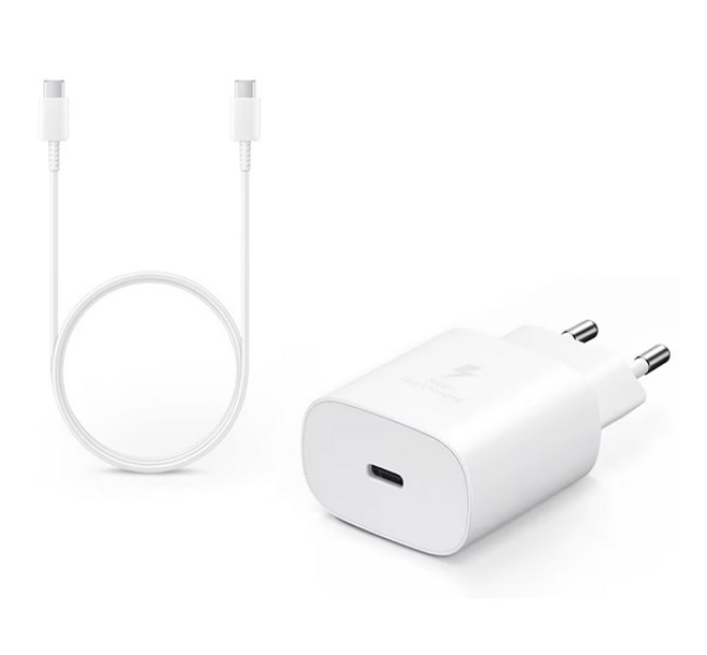 hálózati töltő Type-C aljzat (25W, PD gyorstöltő 3.0 + EP-DG980BWE Type-C kábel) FEHÉR