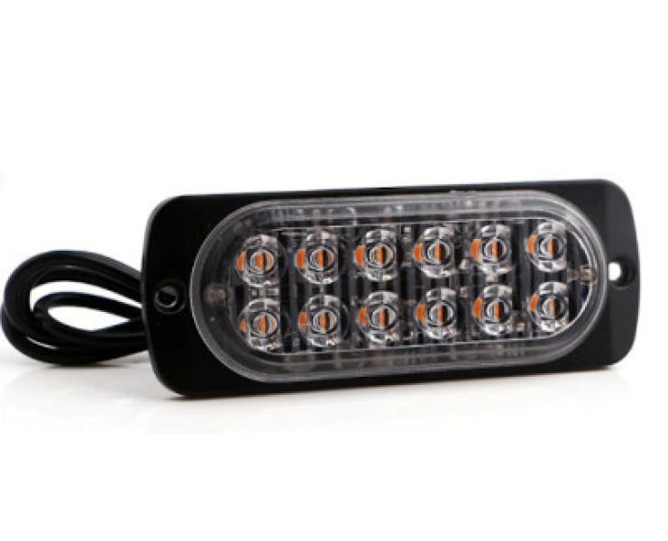 18066 12LED-es stroboszkóp FEHÉR - E jel - 12-24V