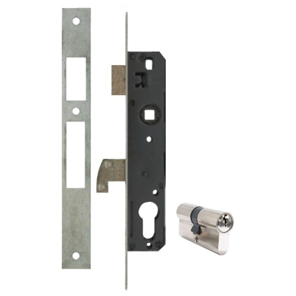 Portálzár 23mm kampós 40x40-be + zárbetét 30/30 (3286585)