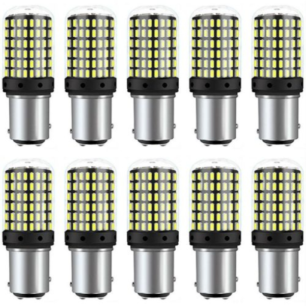 1157 LED izzó 144 SMD 21/5W fehér CANBUS 12/80V, 10 db (22094)