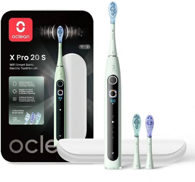 X Pro 20 S OCL556933 elektromos fogkefe okos kijelzővel, zöld