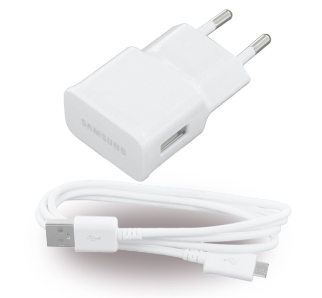 hálózati töltő USB aljzat (5W + ECB-DU4AWE microUSB kábel) FEHÉR