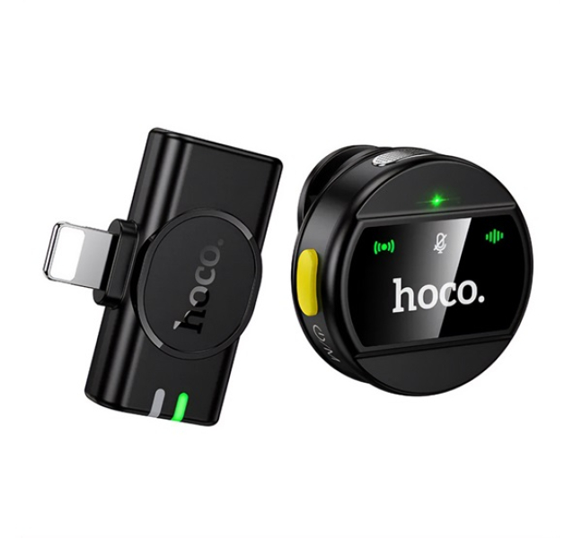 L21 bluetooth mikrofon (lightning, LAVALIER csíptethető, zajszűrő) FEKETE