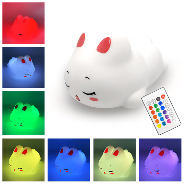 POKKY Dreaming Bunny többszínű éjszakai lámpa gyerekeknek