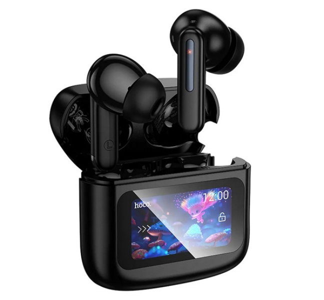 EQ14 bluetooth fülhallgató SZTEREO (v5.3, TWS, mikrofon, zajszűrő, érintőkijelző + töltőtok) FE