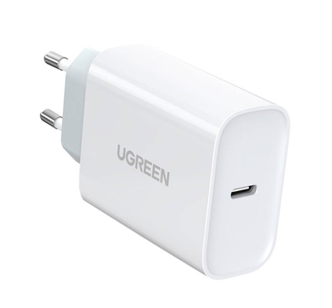 hálózati töltő Type-C aljzat (30W, PD gyorstöltő 4.0) FEHÉR
