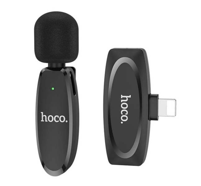 L15 bluetooth mikrofon (lightning, LAVALIER csíptethető, zajszűrő) FEKETEL15_LIGHTNING