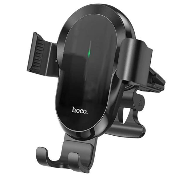 CA105 autós tartó (szellőzőre, csíptethető, automata, 15W, wireless, 4.7-7" méret) FEKETECA105_