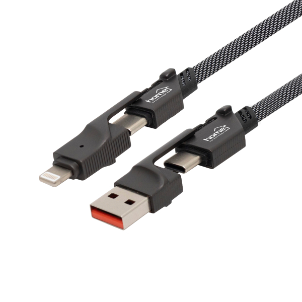 töltőkábel USB 4in1 1.1m, 66W (USB4X1)