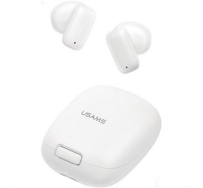 USAMS ID25 bluetooth fülhallgató SZTEREO (v5.3, TWS, zajszűrő + töltőtok) FEHÉRBHUID02
