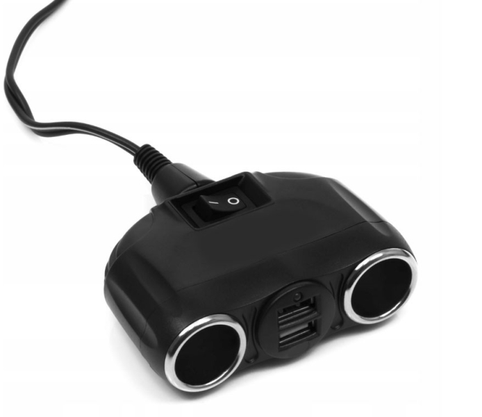 2-es Szivargyújtó elosztó + 2 USB - 12/24V