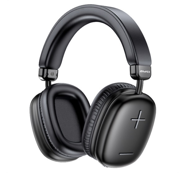 AWEI AT6 bluetooth fejhallgató SZTEREO (v5.4, mikrofon, kártyaolvasó, 3.5mm jack aljzat) FEKETEAT6_B