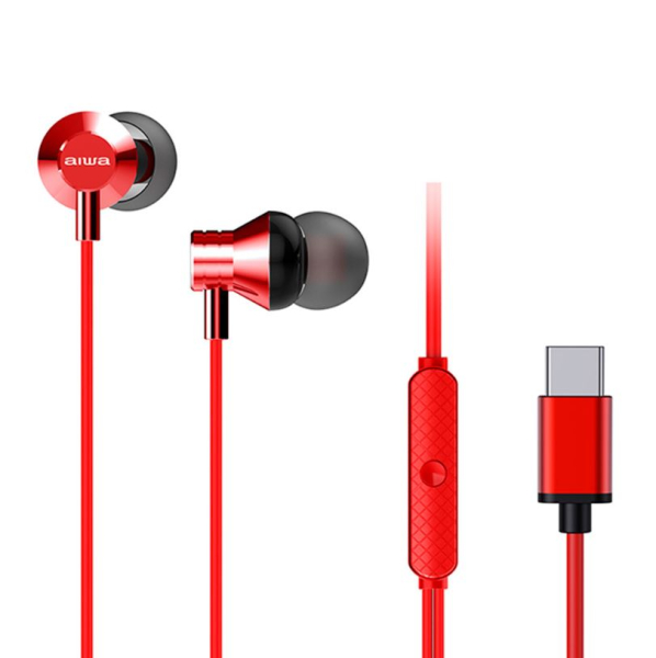 ESTM-50USB-C/RD fülhallgató, piros (14310)