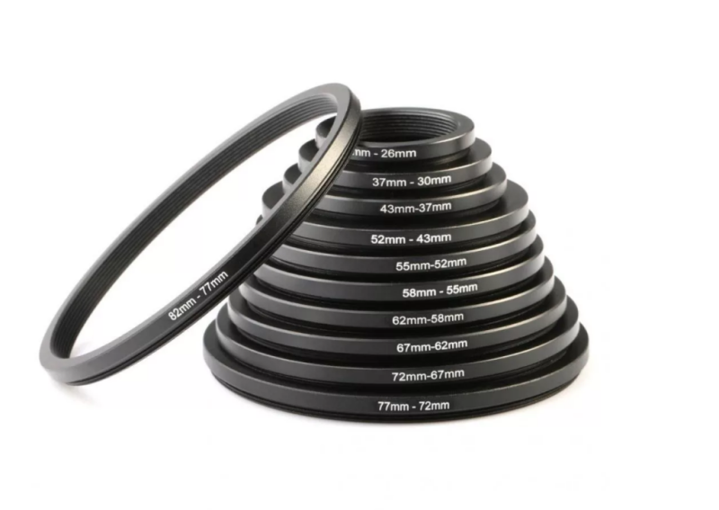 K&F Concept 11 az 1-ben menetátalakító gyűrű szett (Step-Down) 82-26mm (KF-0801)