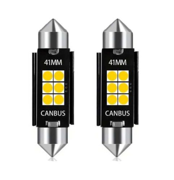 Szofita LED ROOF 3030 6 SMD hűtőbordás CANBUS 12/24V, 41mm, 2 db (21356)