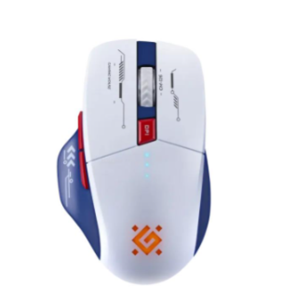 Vezeték nélküli gamer egér Tisa GM-126 fehér+kék, LED, 7D, 2,4+BT, 1600 dpi