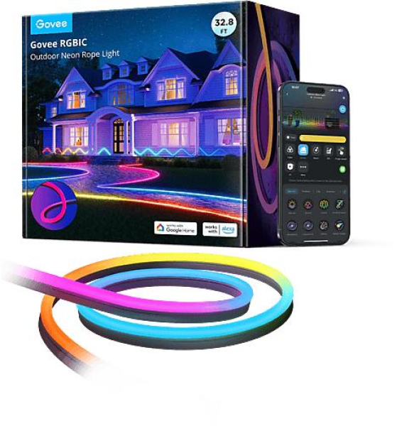 RGBIC kültéri neon LED szalag, 10m (H61A83D1)