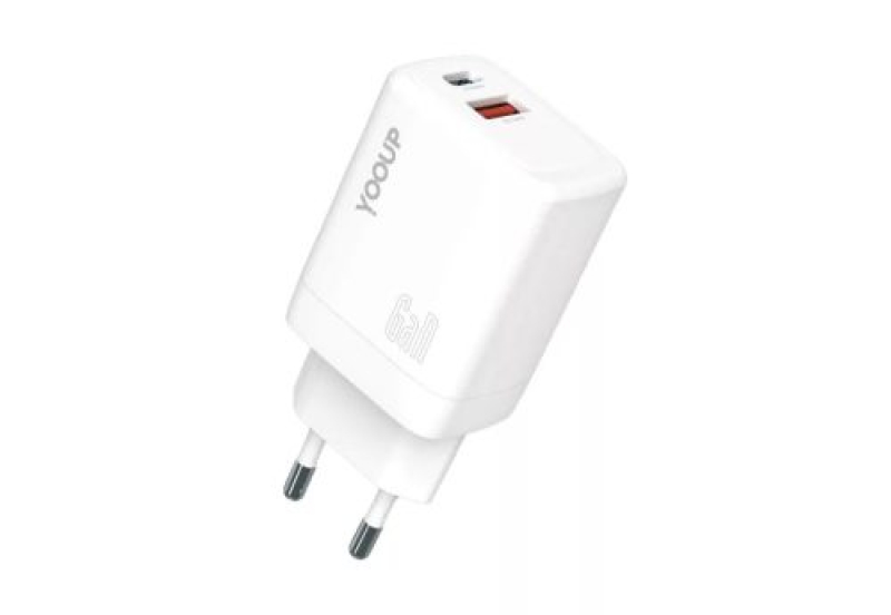 YOOUP 45W dupla hálózati töltő (USB/TYPE-C) (NC48-D)