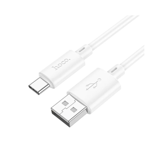 X88 adatkábel (USB - Type-C, 3A, gyorstöltő, 100cm) FEHÉR