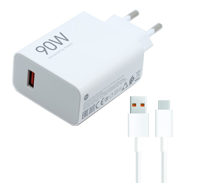 HYPERCHARGE COMBO hálózati töltő USB aljzat (90W, gyorstöltő + Type-C kábel) FEHÉR