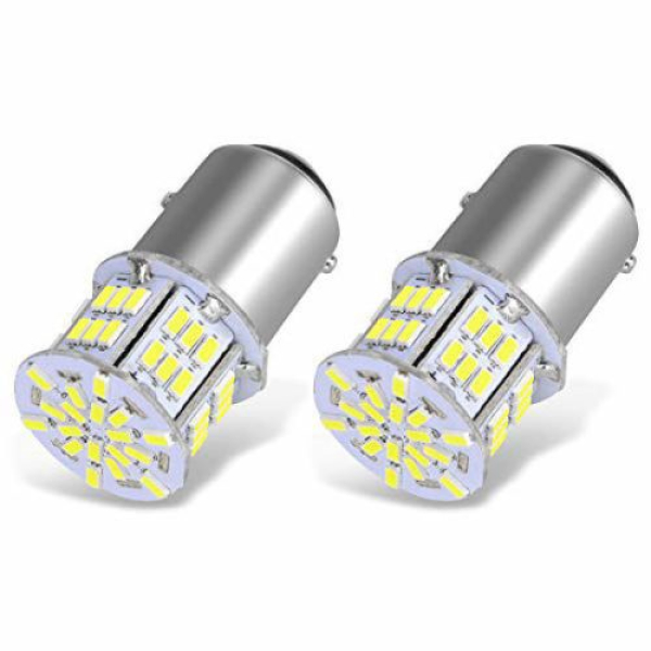 S25 / 1157 LED izzó 3054 54 SMD 21/5W fehér 12V, 2 db (22254)
