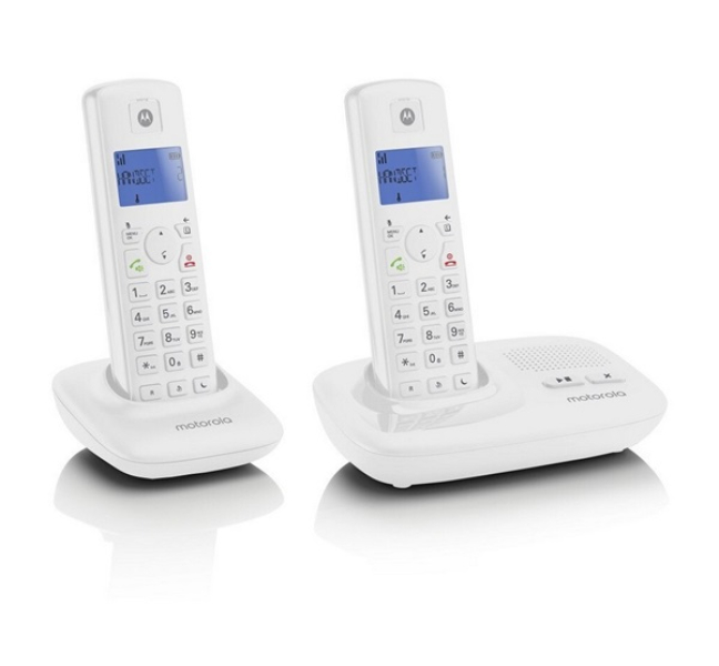T412 telefon készülék (vezeték nélküli, 2 kézibeszélő, kijelző, DECT) FEHÉRT412WH