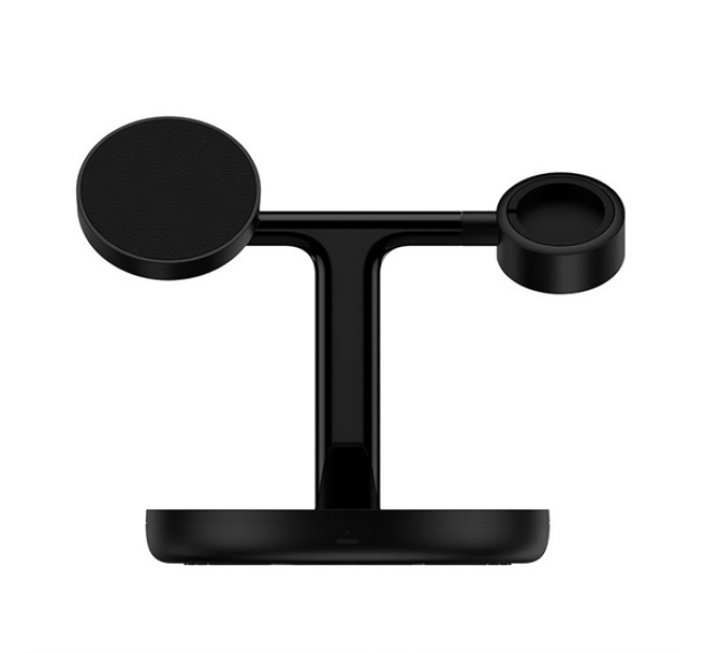 asztali töltőállvány 3in1 (15W, gyorstöltő, wireless, MagSafe, Airpods, Apple Watch töltő) FE