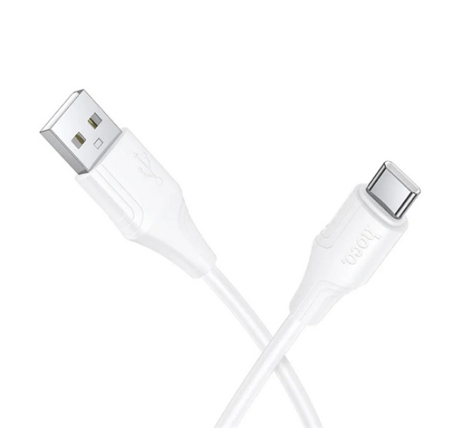 X124 adatkábel (USB - Type-C, 3A, gyorstöltő, 100cm) FEHÉR