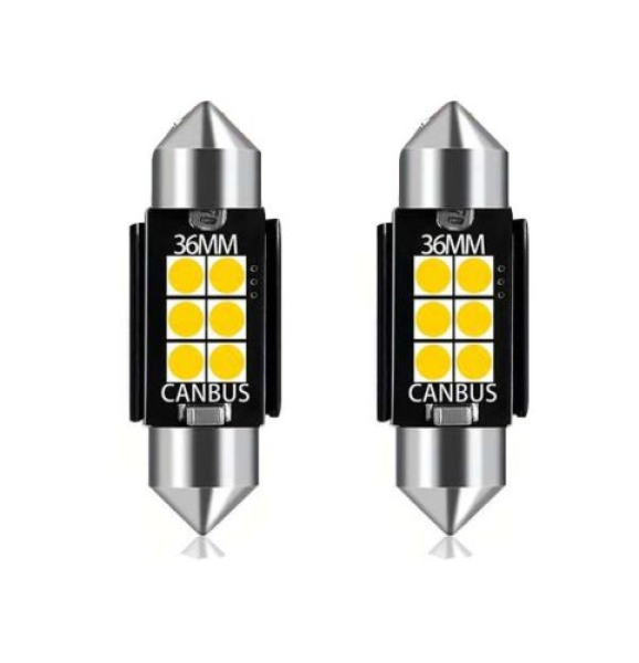 Szofita LED ROOF 3030 6 SMD hűtőbordás CANBUS 12/24V, 36mm, 2 db (21332)
