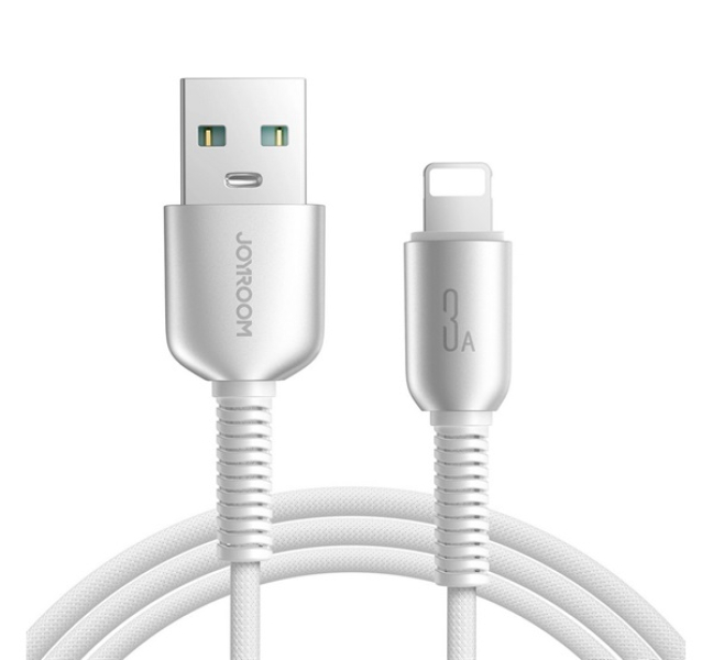 CUTTING-EDGE adatkábel (USB - lightning, 3A, gyorstöltő, 120cm) SZÜRKE