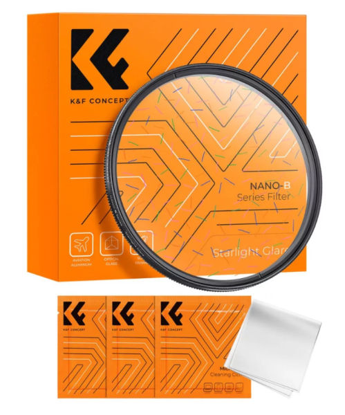 K&F Concept színes csillagszűrő, effekt szűrő, ultra vékony keret, 77mm, +3db törlőkendő (KF-01-2685