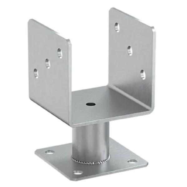 Oszloptalp "U" lecsav. talpas erősített 162 x 100 x 100 / 4 mm horganyzott (3217633)