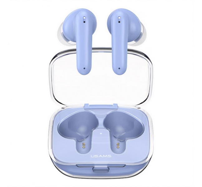 USAMS BE16 bluetooth fülhallgató SZTEREO (v5.3, TWS, zajszűrő + töltőtok) VILÁGOSKÉKUS-BE16