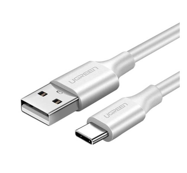 US287 adatkábel (USB - Type-C, 2A, gyorstöltő 3.0, 50cm) FEHÉR