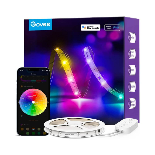 RGBIC Basic LED szalagfény (10 méter) Hang + Wifi + Bluetooth vezérlésel
