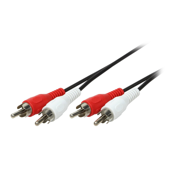 Logilink Audiokábel, 2x RCA/M 2x RCA/M, fekete, 2,5 m
