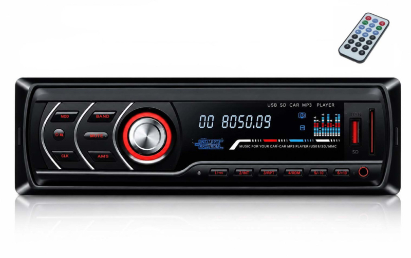 1DIN fejegység MP3 TF/USB Bluetooth + távirányító (44263)