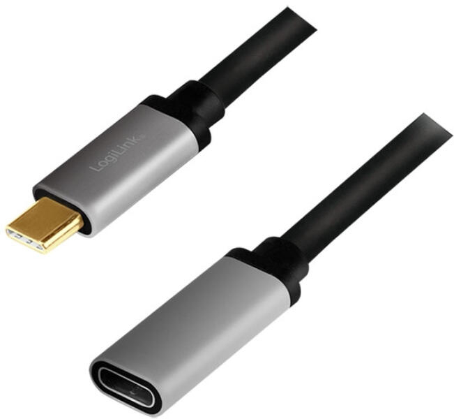 Logilink USB 3.2 Gen2 Type-C kábel, C/M C/F, 4K, alu, 0,5 m