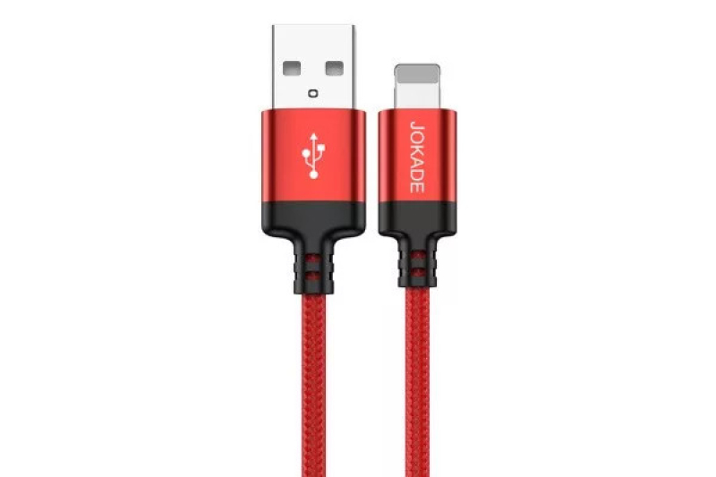 JOKADE JA002 DAWEI LIGHTNING KÁBEL 5A 2 MÉTER PIROS