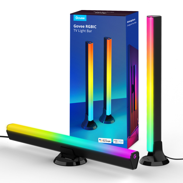 RGBIC WiFi + Bluetooth Flow Plus fénysávok Ideális 45 és 70hüvelyk közötti televíziókhoz.
