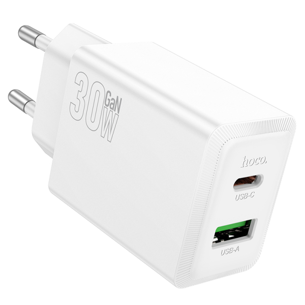 N71 Nuevo PD30W+QC3.0 GAN USB-C, USB-A töltő (EU)