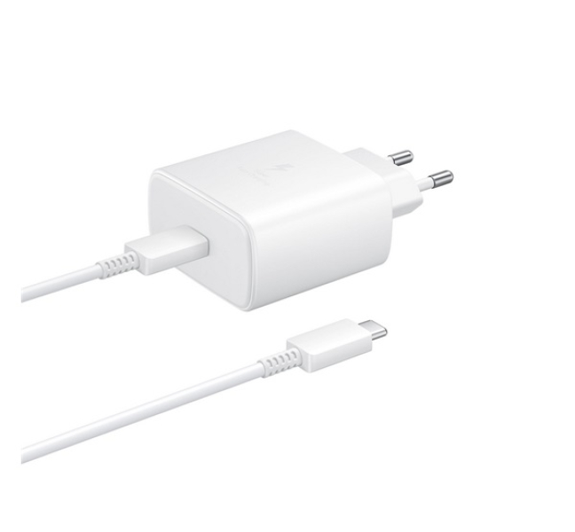 hálózati töltő Type-C aljzat (45W, PD gyorstöltő + 180cm Type-C kábel) FEHÉR