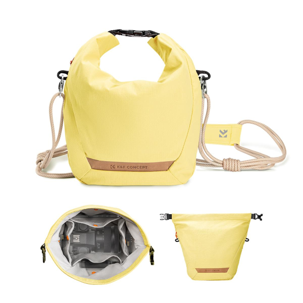 K&F Concept Urban Wander 11, fotós oldaltáska, 5L, sárga (KF-13-168V4)