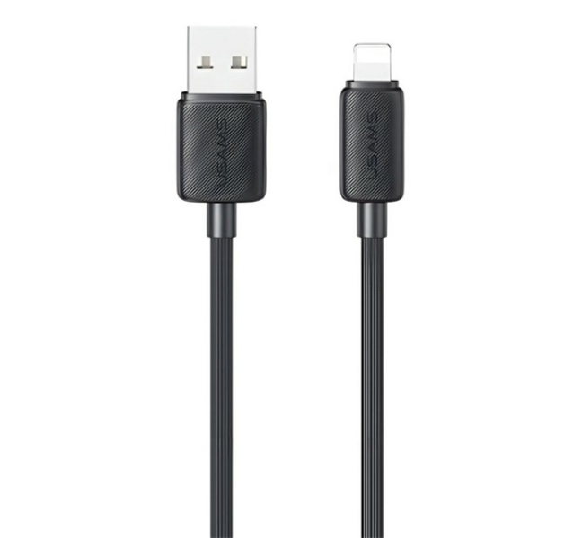 KY adatkábel (USB - lightning, 2.4A, gyorstöltő, 100cm) FEKETE