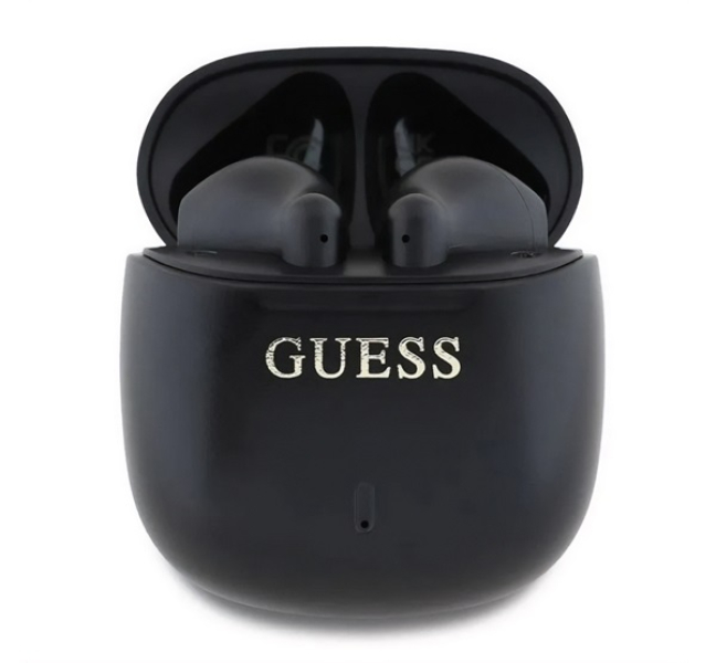 GUESS PRINTED CLASSIC LOGO bluetooth fülhallgató SZTEREO (v5.3, TWS, mikrofon, IPX4 + töltőtok) FEKE