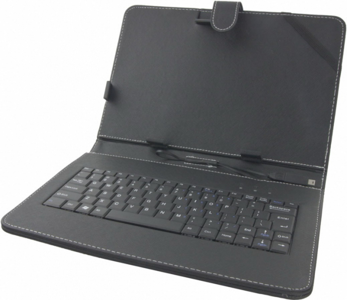 EK125 Madera 10.1" Univerzális tablet tok + billentyűzet (angol), fekete
