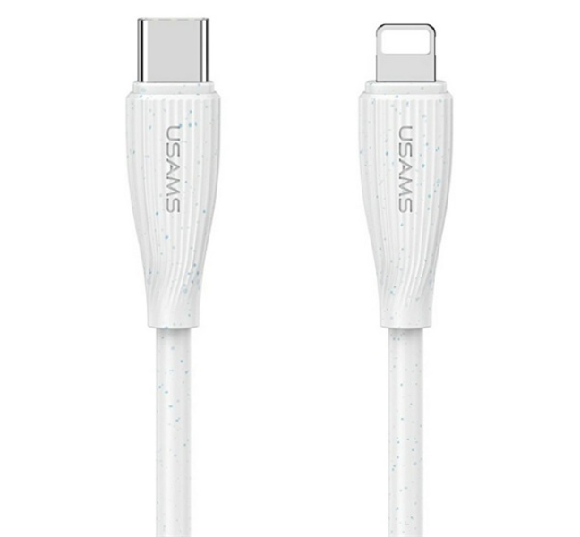 GREEN SERIES adatkábel (Type-C - lightning, 30W, gyorstöltő, 100cm) FEHÉR